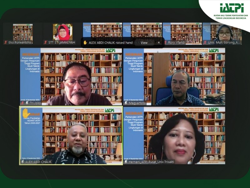 WEBINAR “PERKENALAN IATPI DENGAN PERGURUAN TINGGI PROGRAM STUDI TEKNIK LINGKUNGAN DI INDONESIA”