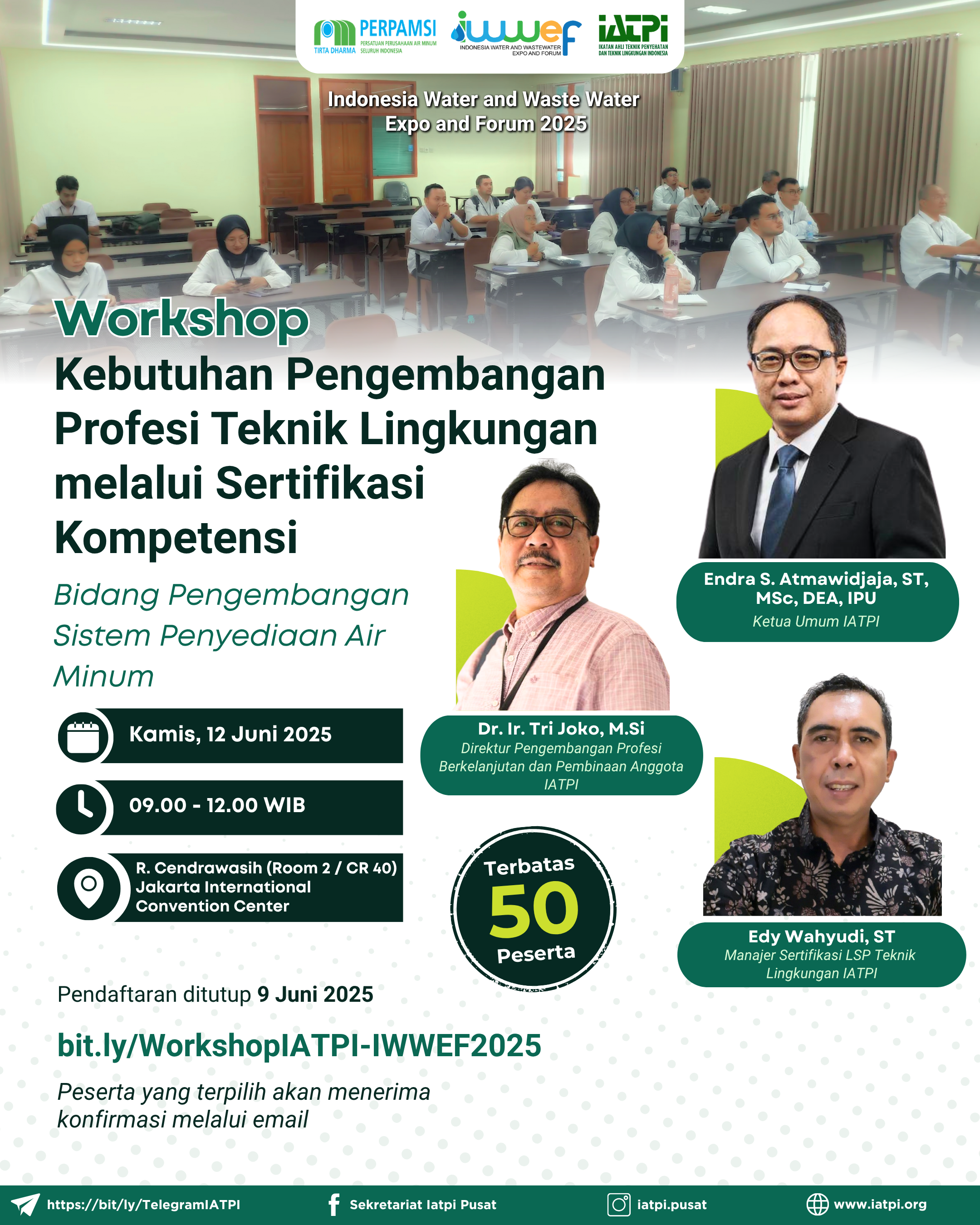 Workshop Kebutuhan Pengembangan Profesi Teknik Lingkungan melalui Sertifikasi Kompetensi Bidang Pengembangan Sistem Penyediaan Air Minum