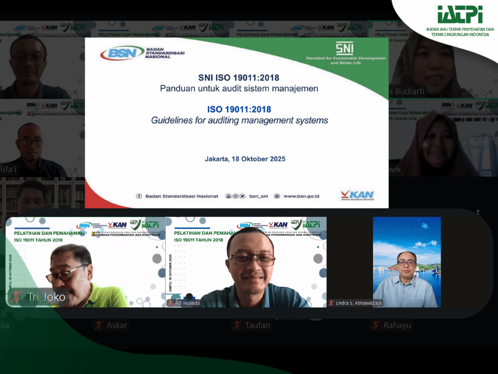 IATPI gelar Webinar ISO 19011:2018 untuk Perkuat Integritas ddan Tata Kelola LSP Teknik Lingkungan IATPI